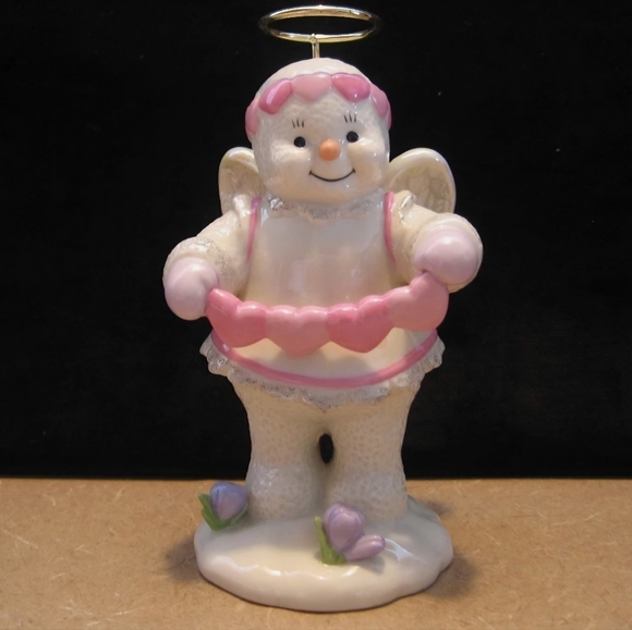Lenox Rare Snowy Sweetheart Exclusive Edition Angel Snow Girl Holiday 24K Gold - Picture 1 of 16